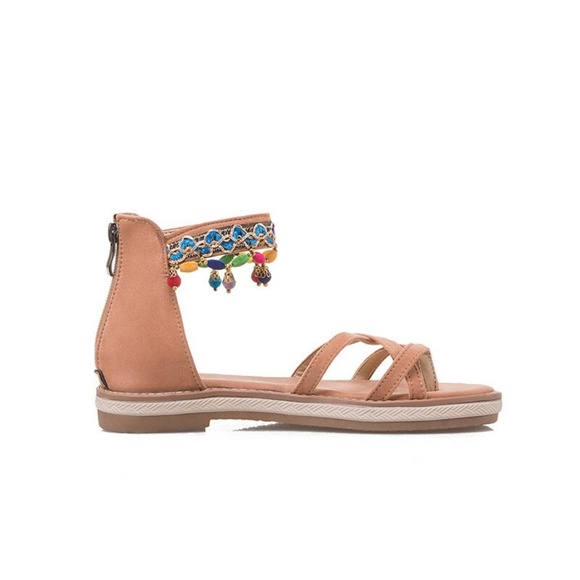 BRAND NEW Low Heels Sandals with Zipper - Picture 5 of 7